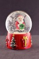 Noel Baba 2023  Merry Christmas Tasarımlı 9 cm Orta Boy Işıklı Kar Küresi 1B