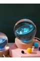 3D Güneş Sistemi Kristal Led Gece Lambası – USB'li Ahşap Standlı LED Masa - Gece Lambası RGB Led