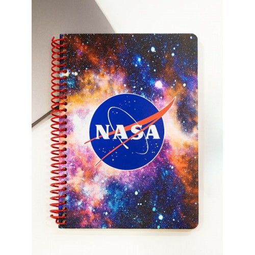 NASA Temalı Spiral Kareli Defter – 80 Yaprak, 160 Sayfa (18 x 24 cm)