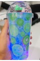 Buzz Temalı Suluk Pipetli Buzlu Cam Görünümlü Led Işıklı 450 ML Çift Katman Mika 2768
