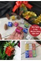 12 Adet Hediye Paketi  Renkli Noel  Yılbaşı Çam Ağacı Süsü 3 cm
