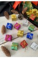 12 Adet Hediye Paketi  Renkli Noel  Yılbaşı Çam Ağacı Süsü 3 cm