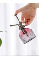 Vintage Cam Bitki Sulama Spreyi – Dekoratif Püskürtme Kolonya Şişesi 200 ml Kırmızı
