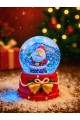 LED Işıklı 2026 Yılbaşı Kar Küresi – 9 cm Orta Boy Noel Baba Figürlü Dekoratif Süs 48