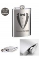 Kişiye Özel Smokin Damat Temalı 9 Oz Çelik Cep Matarası 266 Ml Sevgiliye Hediye