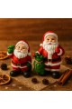 Noel Baba Biblo Seti 2’li – 9 cm & 11 cm – Premium Yılbaşı Dekor Koleksiyonluk Hediye