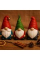 3 lü Set Noel Cüceleri El Boyama Biblo 13 Cm – Premium Yılbaşı Dekor Koleksiyonluk Hediye