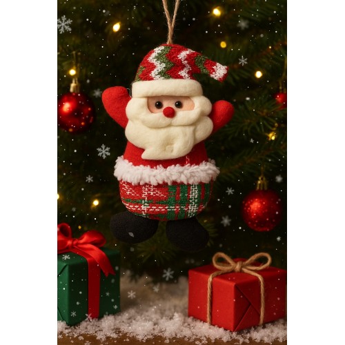 3 Adet Yılbaşı 2026 Yeni Model Noel Çam Ağacı Süsü  Orta Boy 17 cm x 11 cm