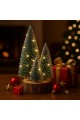 4'lü Led Işıklı Mini Yılbaşı Noel Ağaçları Seti – 4'lü Masa Üstü Dekor (23cm, 18 cm, 12 cm, 13 cm)