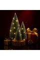 4'lü Led Işıklı Mini Yılbaşı Noel Ağaçları Seti – 4'lü Masa Üstü Dekor (23cm, 18 cm, 12 cm, 13 cm)