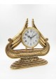 Büyük Boy Vintage Gemi Tasarımlı Dekoratif Masa Saati | Antik Gold Koleksiyonluk Klasik Saat 28 cm 
