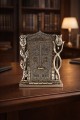 Kâbe Kapısı Figürü – Silver Renk Dekoratif Biblo | Manevi ve Anlamlı Hediye 25 cm