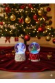 2 Adet Mini Kar Küresi 6,5 cm – Melek  & Çam Ağacı Temalı Dekoratif  Yılbaşı Noel Hediyesi