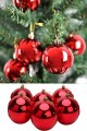 12 Adet Parlak Kırmızı 3 Cm Mini Yılbaşı Topu, Noel Çam Ağacı Topu, Süs Topu 