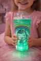 Unicorn Temalı Led Işıklı Suluk Buzlu Cam Görünümlü 450 ML Çift Katman Mika Su Şişesi 2646 Yeşil