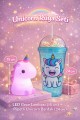2'li Set RGB Led Unicorn Gece Lambası Yumuşak Silikon – Mavi Unicorn Tema 450 ml Çift Katman Suluk 