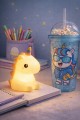 2'li Set RGB Led Unicorn Gece Lambası Yumuşak Silikon – Mavi Unicorn Tema 450 ml Çift Katman Suluk 