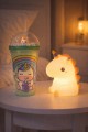 2'li Set RGB Led Unicorn Gece Lambası Yumuşak Silikon – Yeşil Unicorn Tema 450 ml Çift Katman Suluk 