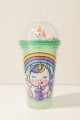 2'li Set RGB Led Unicorn Gece Lambası Yumuşak Silikon – Yeşil Unicorn Tema 450 ml Çift Katman Suluk 