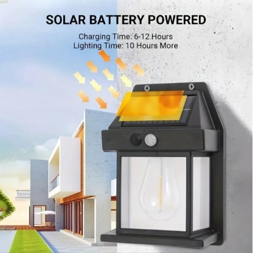2 Adet Büyük Boy Güneş Enerjili Bahçe Led Ampul Hareket Sensörlü Bahçe Led 3 Mod'lu