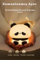 RGB Led Panda Gece Lambası Renk Değiştiren Yumuşak Silikon Şarj Edilebilir 30 dk Otomatik Kapanma 