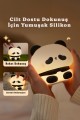 RGB Led Panda Gece Lambası Renk Değiştiren Yumuşak Silikon Şarj Edilebilir 30 dk Otomatik Kapanma 