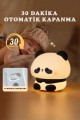 RGB Led Panda Gece Lambası Renk Değiştiren Yumuşak Silikon Şarj Edilebilir 30 dk Otomatik Kapanma 