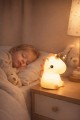 RGB Led Unicorn Gece Yatak Odası Lambası Renk Değiştiren Yumuşak Silikon Şarj Edilebilir 