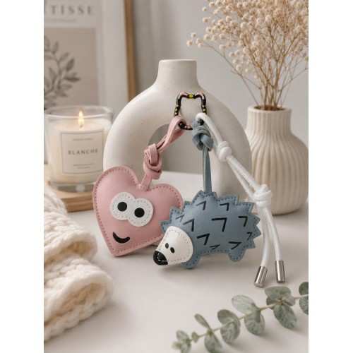 3 Lü Set Cute Forest Friends Charm Set – Çanta & Anahtarlık Aksesuarı  - Kedili Kanca