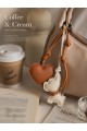 3'Lü Ayıcık & Kalp Charm  Deri Çanta Aksesuarı | Luxury Bag Charm Anahtarlık | Deri Lüx  Çanta Süsü