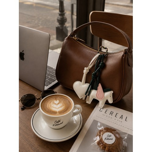 3’lü Deri Çanta Charm Seti – Kalp & At Figürlü Kore Tarzı Çanta Aksesuarı | Bag Charm Anahtarlık