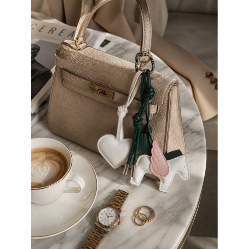 3’lü Deri Çanta Charm Seti – Kalp & At Figürlü Kore Tarzı Çanta Aksesuarı | Bag Charm Anahtarlık