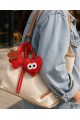 Sevimli Kalp & Çiçek Charm  Çanta Aksesuarı – Kawaii Kore Tarzı Deri Kırmızı Bag Charm