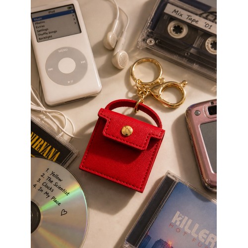 Kırmızı Mini Çanta Charm Anahtarlık | Çanta Aksesuarı & iPod Tarzı Mini Cüzdan Charm