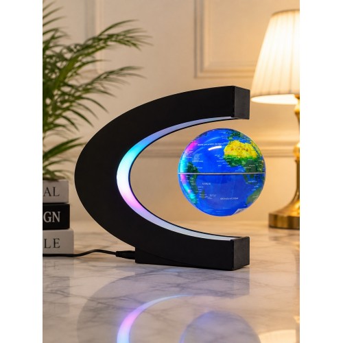 Manyetik Dönen Dünya Küre Sihirli Havada Duran  LED Işıklı Dekoratif Globe Masaüstü Küre