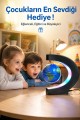 Manyetik Dönen Dünya Küre Sihirli Havada Duran  LED Işıklı Dekoratif Globe Masaüstü Küre