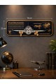 3D Metal Uçak Duvar Saati 78x21 cm Havacılık Temalı Dekoratif Duvar Tablosu Lüx Hediyelik Gri 