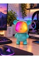 Ayıcık Bluetooth Hoparlör RGB Animasyon Işıklı Yüksek Ses Çıkışlı USB ve Kart Mini Speaker Mavi