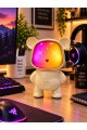 Ayıcık Bluetooth Hoparlör RGB Animasyon Işıklı Yüksek Ses Çıkışlı USB ve Kart Mini Speaker Krem