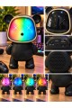 Ayıcık Bluetooth Hoparlör RGB Animasyon Işıklı Yüksek Ses Çıkışlı USB ve Kart Mini Speaker Siyah