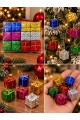 24 Adet 3 cm Yılbaşı Ağacı Süsü Mini Hediye Paketi Süsleri Renkli Noel Ağacı Dekoru