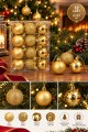12'li Set 4 CM Gold Yılbaşı Ağacı Süsü – Mat, Simli ve Parlak Karışık Çam Ağacı Topu Noel Süsü