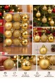 12'li Set 4 CM Gold Yılbaşı Ağacı Süsü – Mat, Simli ve Parlak Karışık Çam Ağacı Topu Noel Süsü