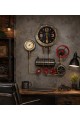 3D Metal Dekoratif Duvar Saati 40x45 cm Steampunk Endüstriyel Tasarım Retro Vintage Dekor Hediyelik 