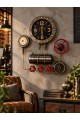 3D Metal Dekoratif Duvar Saati 40x45 cm Steampunk Endüstriyel Tasarım Retro Vintage Dekor Hediyelik 