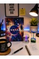 NASA Masa Üstü Hediye Seti – Spiralli Defter, Astronot Kristal Küre LED Lamba, Damla Zamanlayıcı