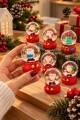 1 Adet 2027 Yeni Yıl Noel Baba ve Yılbaşı Temalı Kar Küresi 7 cm Mini Kar Küresi Yılbaşı Hediyesi