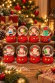 1 Adet 2027 Yeni Yıl Noel Baba ve Yılbaşı Temalı Kar Küresi 7 cm Mini Kar Küresi Yılbaşı Hediyesi