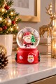 LED Işıklı Mini Noel Baba Kar Küresi 7 cm 2027 Yeni Yıl Temalı Dekoratif Biblo Yılbaşı Hediyesi