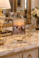 Gold Yaprak Desenli Dekoratif Fotoğraf Çerçevesi 27x26 cm Şık Metal Resimlik